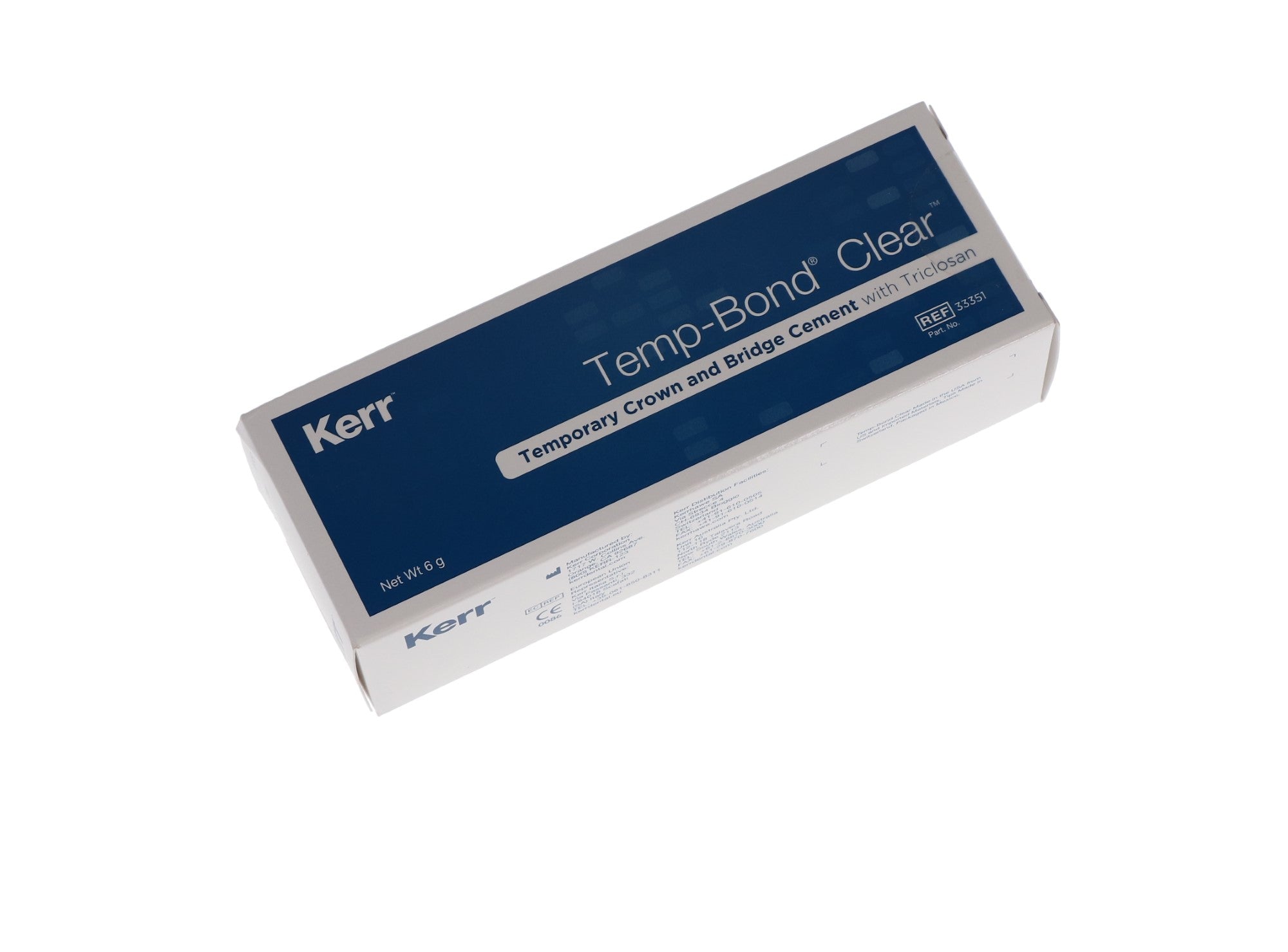 Kerr Dental 33351 TempBond Clear Temporary Cement With Triclosan Automix Syringe 7 Gm Kerr Dental 33351 TempBond Clear Temporary Cement With Triclosan Automix Syringe 7 Gm